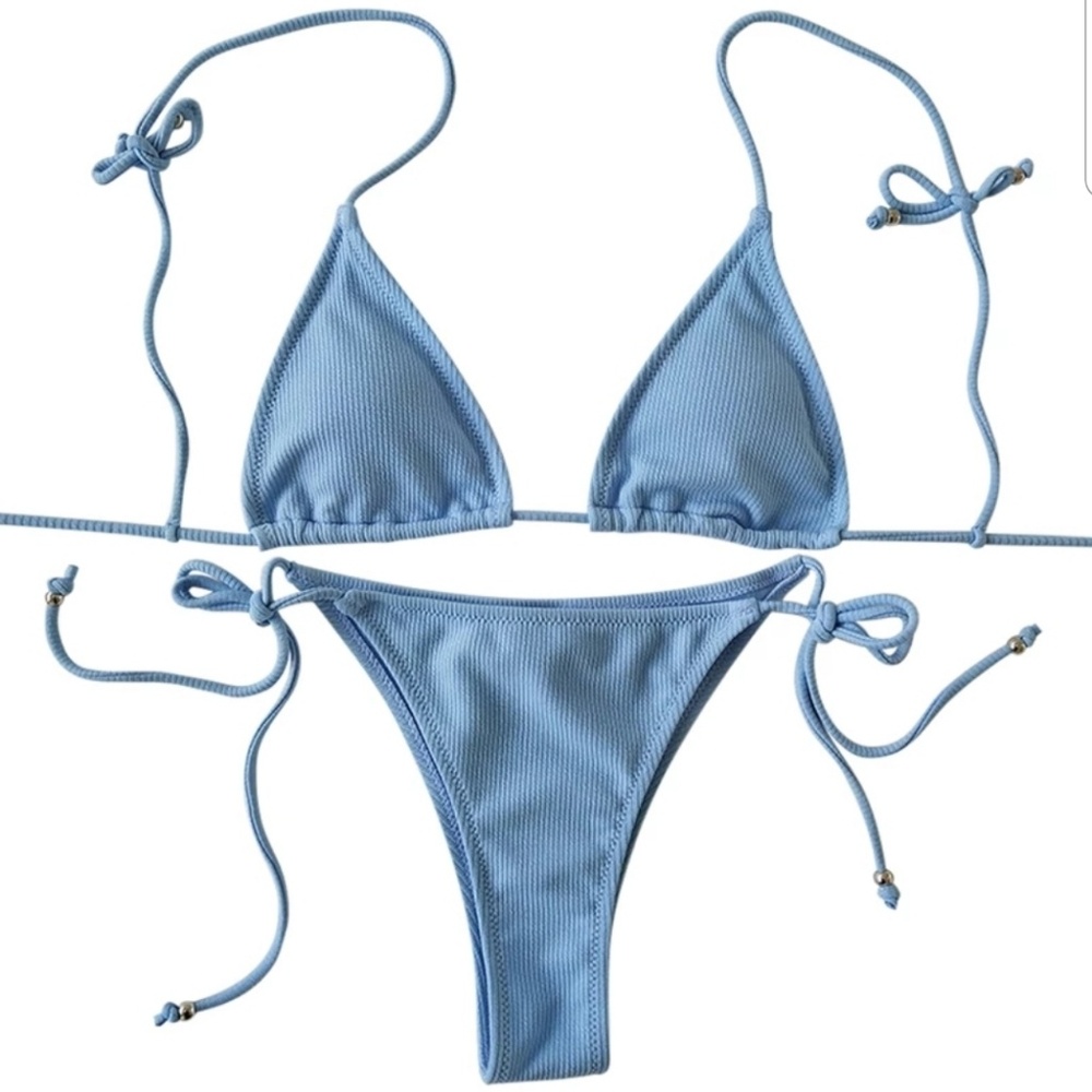 Just in!!! Ribbed Triangle Bikini Set  - Picture 6 of 8